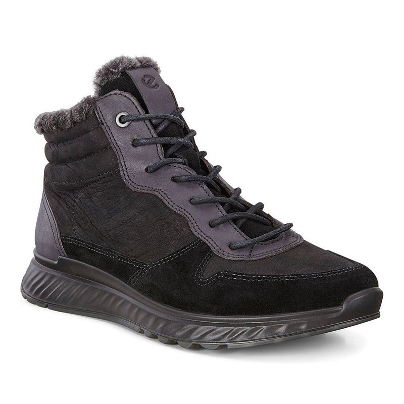 Women Boots Ecco St.1 W - Sneaker Boots Black - India DGJLXA403